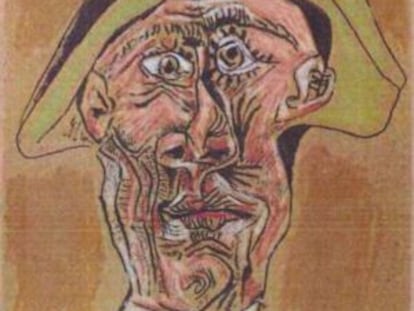 'Cabeza de Arlequín', de Picasso, uno de los cuadros robados del Kunsthal y, supuestamente, quemados.