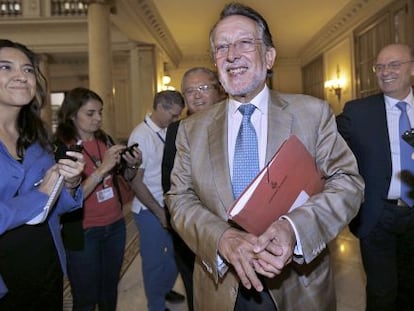 Alfonso Grau en una comparecencia pública en el Ayuntamiento.