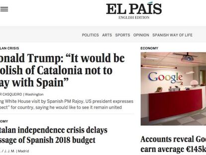 EL PAÍS lança edição online em inglês