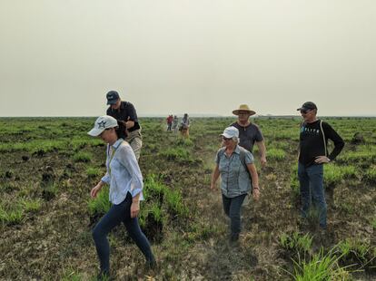 Grupo de alemanes durante una jornada en Caazapá, Paraguay.