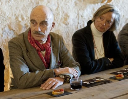 Kurt Engelhorn y su mujer Carmen, durante la presentación de la plataforma en Mas del Vent.