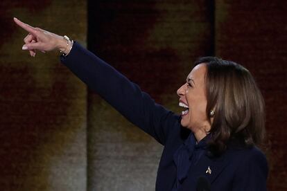 Kamala Harris, durante la convención demócrata.