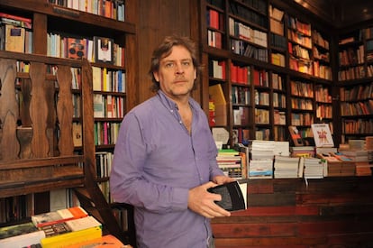 Pablo Braun, en la librería Eterna Cadencia de Buenos Aires.