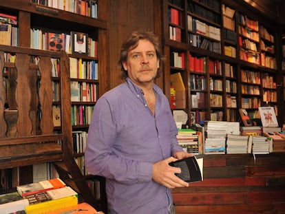 Pablo Braun, en la librería Eterna Cadencia de Buenos Aires.