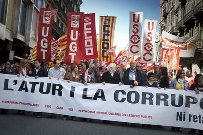 Una manifestaci&oacute; a Barcelona.