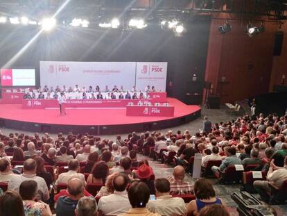 Un momento del Congreso Extraordinario del PSOE el s&aacute;bado.