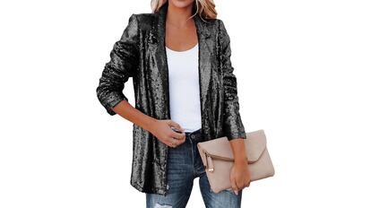 Blazer con lentejuelas para mujer