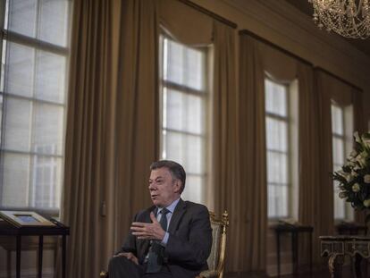 Juan Manuel Santos, durante una entrevista en mayo de 2018.