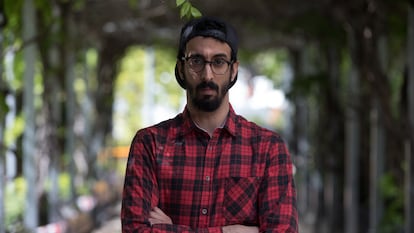 Adam Choukrallah posa en Alcobendas , Madrid.