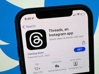 Aplicación de Threads, la nueva plataforma de Meta, en App Store.