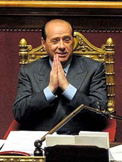 Silvio Berlusconi, en el Senado italiano el pasado mes de febrero.