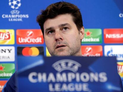 Mauricio Pochettino, entrenador del Tottenham, durante la rueda de prensa previa al partido contra la Juventus.