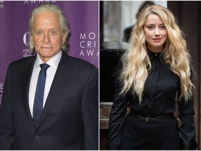 From left to right, Michael Douglas, Amber Heard and Joseph Fiennes.