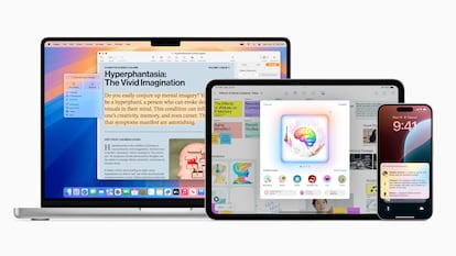 En su estreno, en la Unión Europea puede usarse Apple Intelligence en ordenadores Mac, pero no en iPhones y iPads.