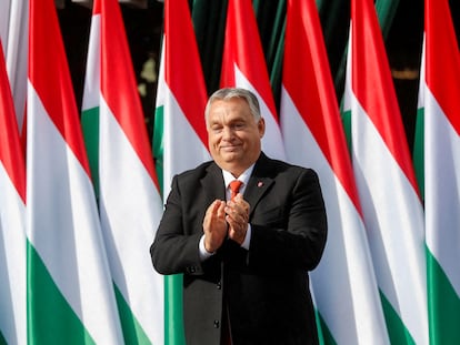 Viktor Orbán en el 66º aniversario del levantamiento de 1956, en Zalaegerszeg, el pasado 23 de octubre.