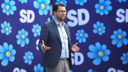 El líder de Demócratas Suecos, Jimmie Åkesson.