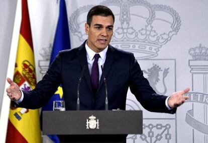 Pedro Sánchez anuncia la convocatoria de elecciones.