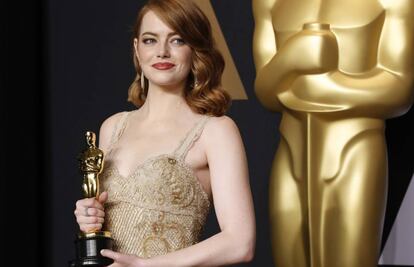 Emma Stone, en la entrega de los premios Oscar.