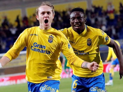 Halilovic celebra el gol del triunfo ante el M&aacute;laga. 