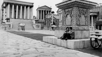 Decorado de la película 'Cleopatra' (1963) de Joseph L. Mankiewicz en Cinecittà, Roma.