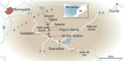 Mapa de la ruta (Marruecos).