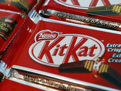 Varios paquetes de Kit Kat, una de las marcas propiedad del grupo Nestlé.
