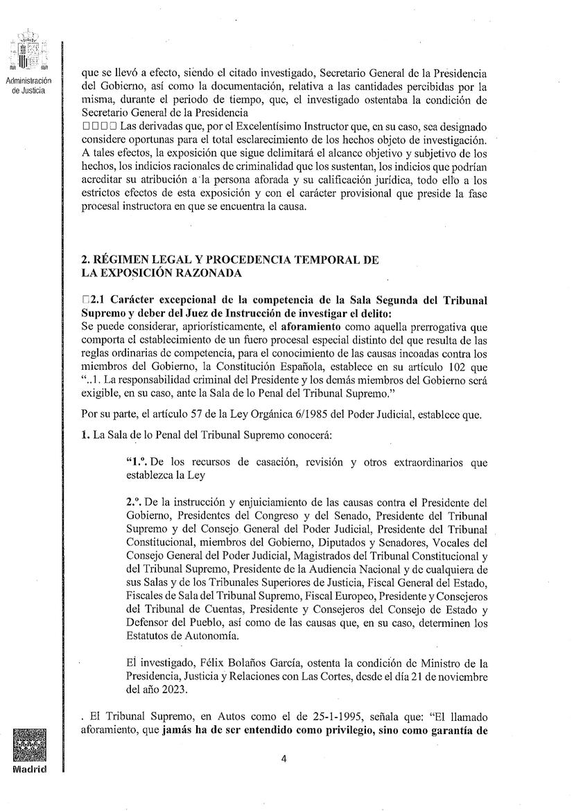 El juez Peinado pide al Supremo imputar a Bolaños por malversación y ...