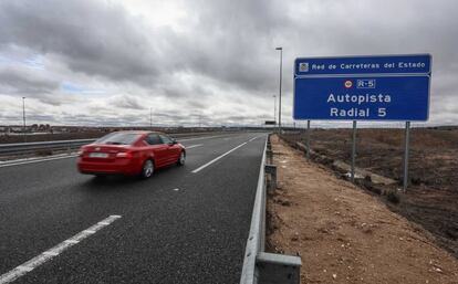 Autopista radial R-5, en Madrid.