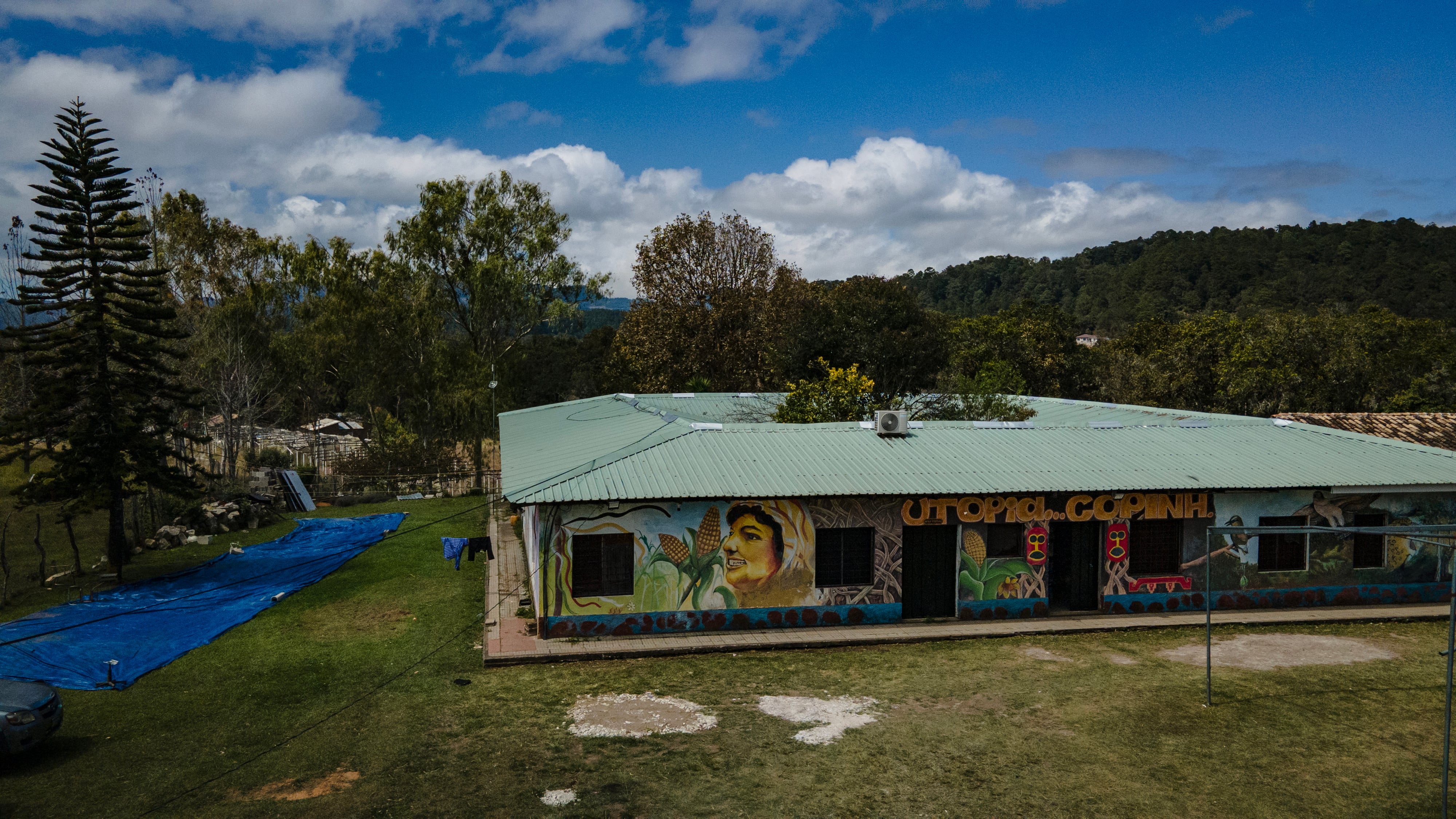 Las instalacioneds del Consejo Cívico de Organizaciones Populares e Indígenas de Honduras, en La Esperanza. 