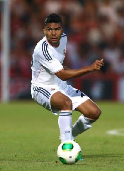 Casemiro, durante un partido con el Madrid