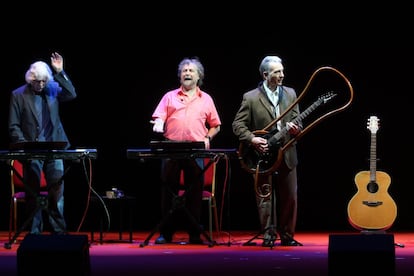 Presentación de 'Les Luthiers' en el Palacio de Madrid con motivo de su gira por España bajo el nombre 'Lutherapia', el 24 de septiembre de 2012.