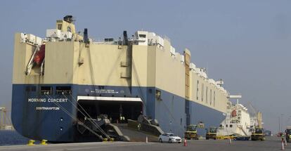 Aspecto del Puerto Hamad,a unos 35 kilómetros al sur de Doha