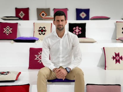 Djokovic, el jueves durante su visita a la Expo de Dubái.
