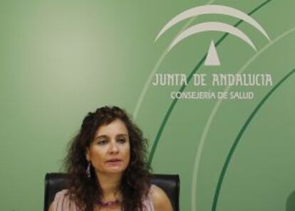 La consejera de Salud y Bienestar Social, Mar&iacute;a Jes&uacute;s Montero. 