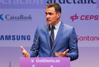 El presidente del Gobierno, Pedro Sánchez, en las Jornadas de Fondos Europeos de Recuperación, en el Museo Nacional Centro de Arte Reina Sofía.