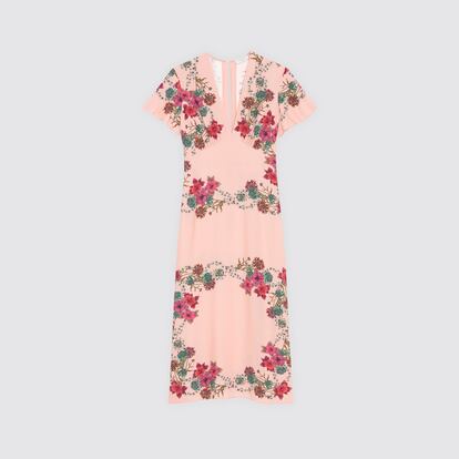 Vestido largo de estampado floral de Sandro. Ahora 192,50 euros. (Antes, 272 euros).