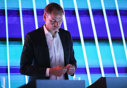 El CEO del grupo Volkswagen y de Porsche, Oliver Blume, el día 11 en la presentación de resultados, en Wolfsburgo (Alemania).