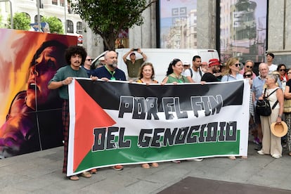 Centenares  de personas se manifiestan por Palestina en el centro de Madrid: “No hay verano que impida protestar contra el genocidio”