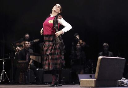 La bailaora María Juncal en Pamplona.