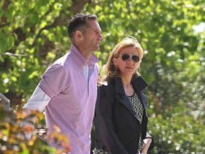 Urdangarin y la infanta Cristina, el 13 de abril en Barcelona.