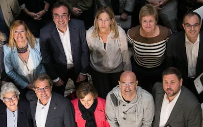 Els líders de Junts pel Sí, quan van formar grup parlamentari.