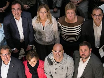 Los l&iacute;deres de Junts pel S&iacute;, cuando formaron grupo parlamentario.