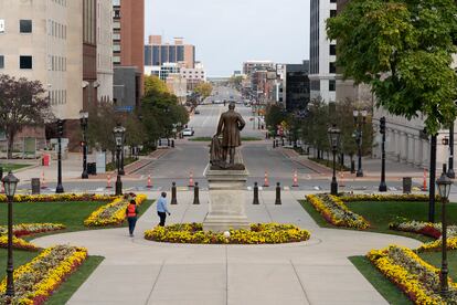 Vista da cidade de Lansing, Michigan.