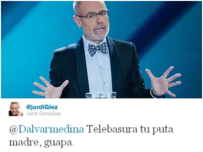 Hay una norma básica que toda persona -famosa o no- debería tener en cuenta antes de tuitear. Si estás enfadado, no lo hagas. Nunca es una buena idea. Jamás. El presentador Jordi González (54 años, Barcelona) no lo tuvo en cuenta y decidió que era una buena idea contestar a una chica que había criticado su programa con un “Telebasura tu puta madre, guapa”. Y luego, claro está, le tocó pedir perdón.