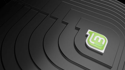 Logotipo de Linux Mint con fondo negro