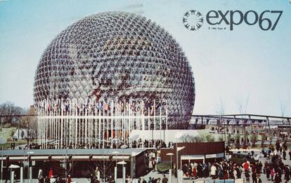 El póster de Montreal World Expo 1967, se exhibe en el museo V&A.