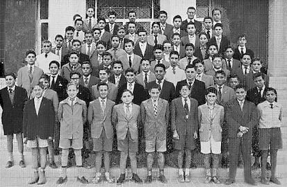 Imagen de la clase del denunciante de abusos en el internado de los jesuitas de Alicante, en 1958.