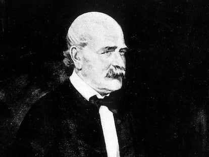 Retrato do médico húngaro, Ignaz Semmelweis.