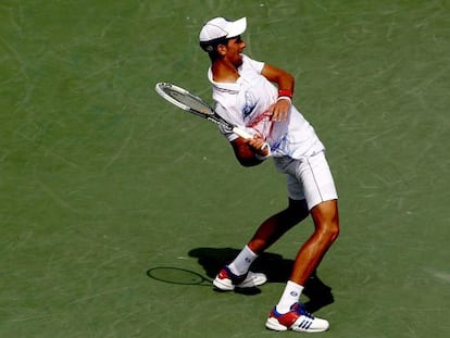 Novak Djokovic, en la final del Masters 1.000 de Miami disputada ante Andy Murray 