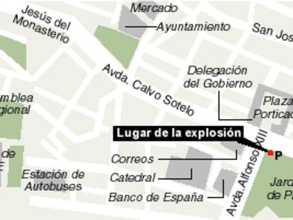 Localizador del atentado de ETA en Santander